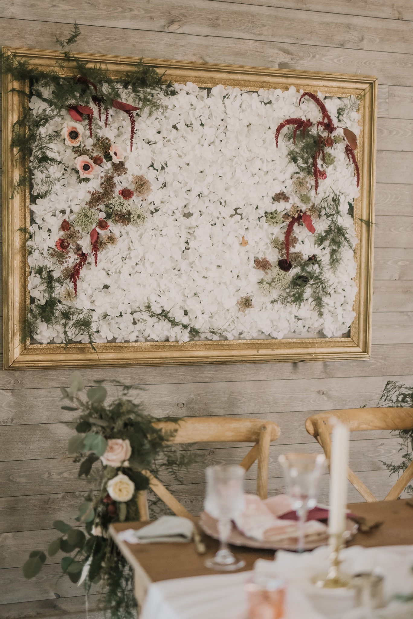 wedding reception greenery