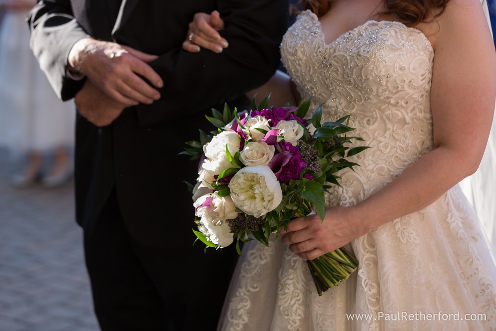 purple and white peony bridal bouquet